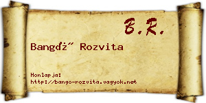 Bangó Rozvita névjegykártya